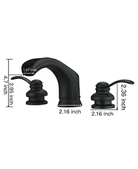 8 in. Waterfall 2-Handle Bathroom Widespread Sink Faucet With Pop-up Drain Assembly Spot Resist Polished Chrome