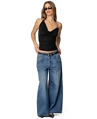 Edikted Women's Rhia Cowl Neck Halter Top