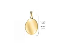 14k Yellow Gold Oval 17mm Polished Locket for Women