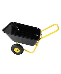 Streamdale Two-wheeled barrow, garden cart, 10-inch pneumatic wheels(Yellow + Black)