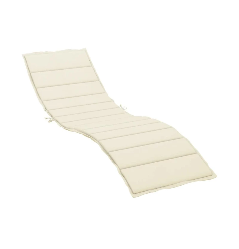 Sun Lounger Cushion Cream 78.7"x23.6"x1.2" Oxford Fabric