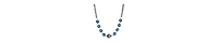 2028 Silver Tone Blue Glass Bead Necklace