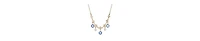 2028 Gold Tone Crystal Faux Cultivated Pearl Bib Necklace