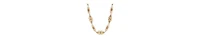 2028 Faux Cultivated Pearl Filigree Station Collar Necklace