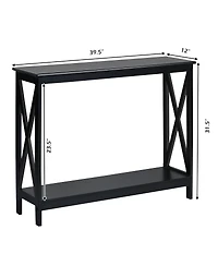 2-Tier Console X-Design Sofa Side Accent Table