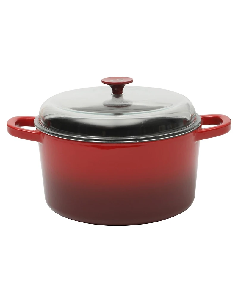Crock Pot Artisan 7-Quart Round Dutch Oven - Matte Linen White W/ Gold Knob