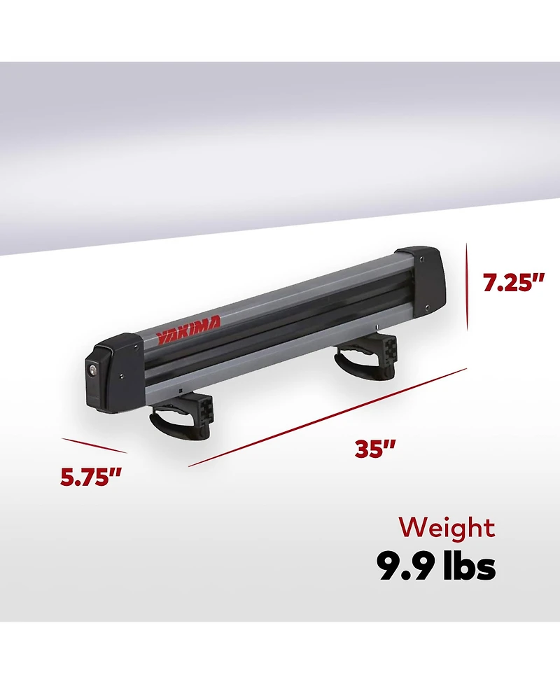 Yakima FreshTrack 6 Universal Car Roof Top Mount Ski and Snowboard Rack, Black