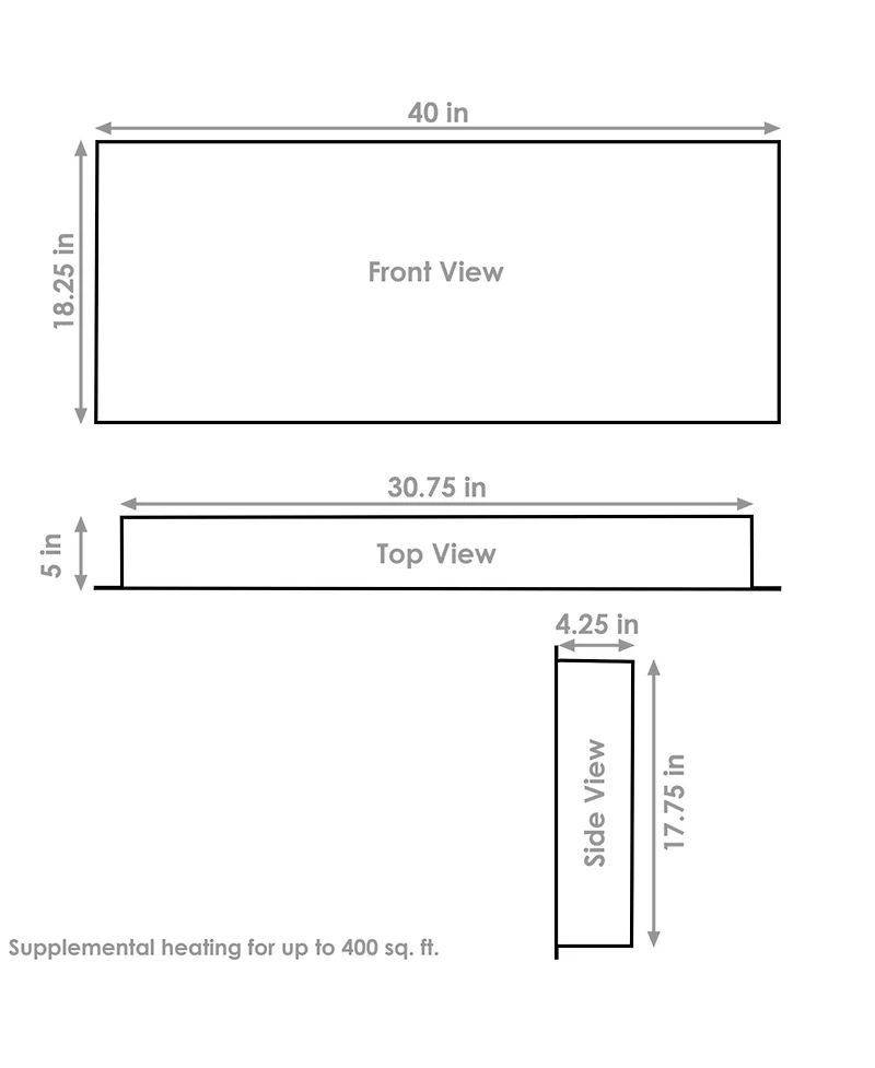 Indoor Wall-Mounted or Recesssed Installation Electric Fireplace