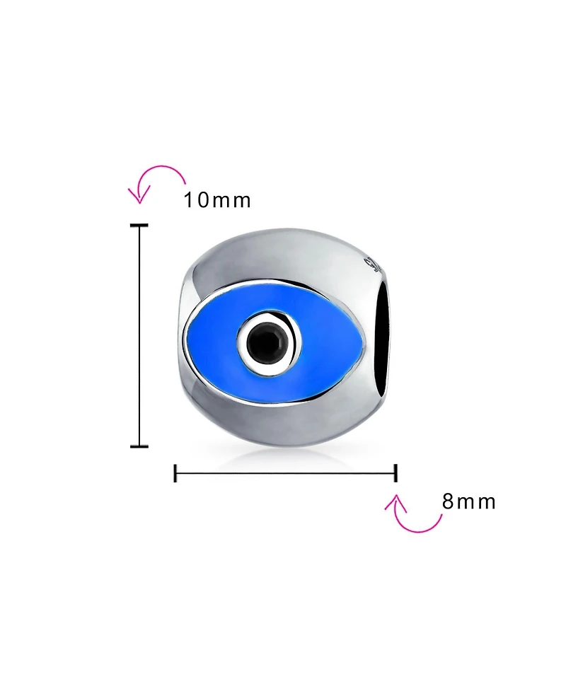 Bling Jewelry Spiritual Lucky Blue Evil Eye Charm Bead European Bracelet Sterling Silver Core