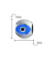 Bling Jewelry Spiritual Lucky Blue Evil Eye Charm Bead European Bracelet Sterling Silver Core