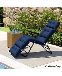 Outsunny Lounge Chair Cushion Thick Outdoor Chaise Lounge Cushion