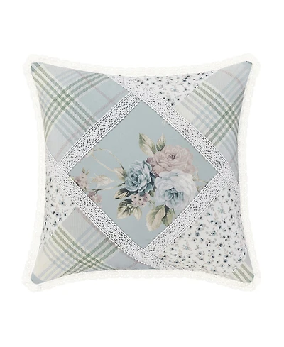 Royal Court Bungalow Patchwork Floral Decorative Pillow, 16" x 16"