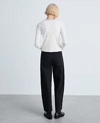 Mango Women's V-Neck Knitted Cardigan Sweater
