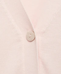 Mango Women's Mulberry Silk Blend Ribbed Cardigan Sweater