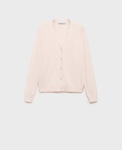 Mango Women's Mulberry Silk Blend Ribbed Cardigan Sweater