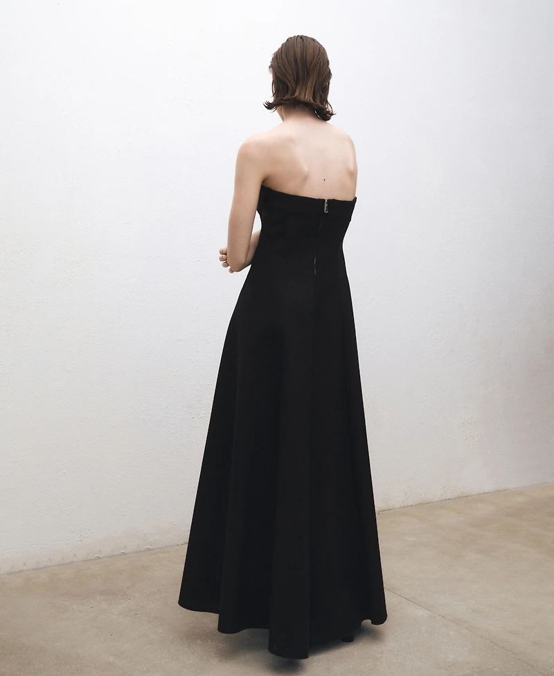 Mango Women's Strapless Flared Dress