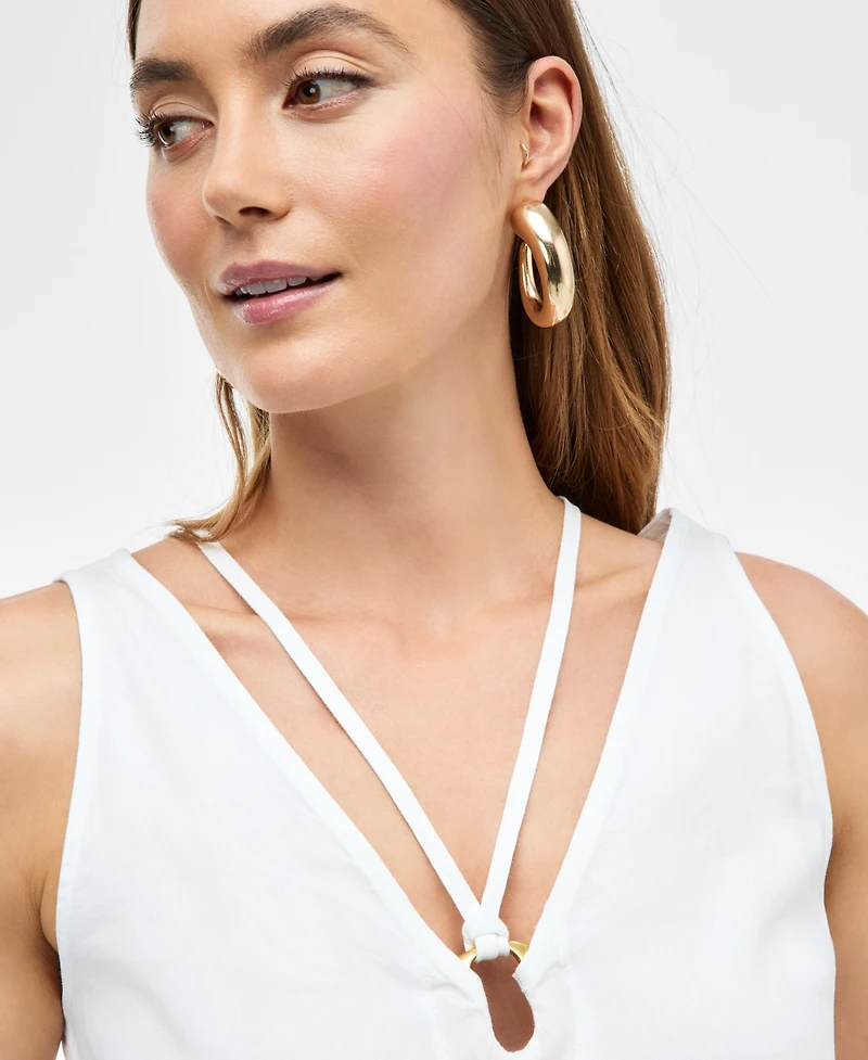 I.n.c. International Concepts Women's Linen-Blend O-Ring Maxi Dress, Exclusively at Macy's