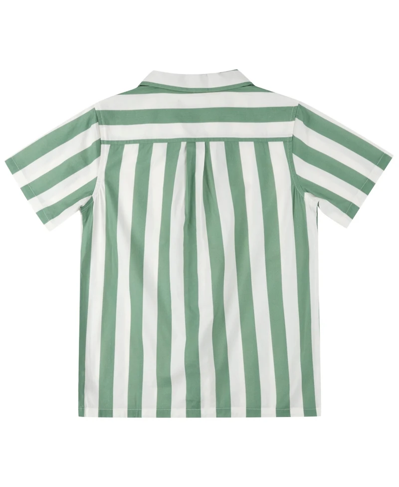 B By Brooks Brothers Big Boys Striped Camp Shirt
