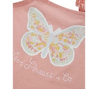 Levi's Baby Girls Ruffle Strap Butterfly Tank Top & Shorts, 2 Piece Set