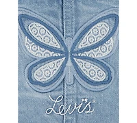 Levi's Baby Girls Bodysuit & Butterfly Crochet Shortall, 2 Piece Set