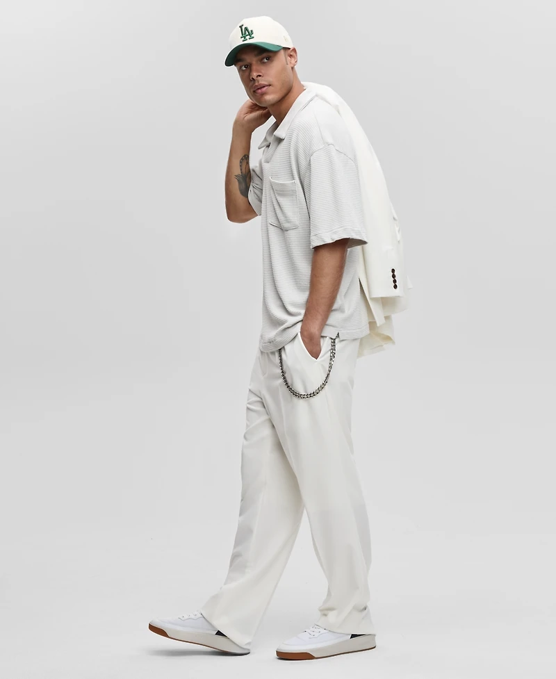 Mode of One Men's Textured Knit Polo Shirt, Exclusively at Macy's