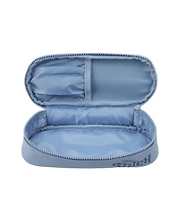 Disney Stitch Big Face Blue Zippered Dome Cosmetic Case