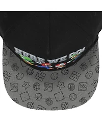 Super Mario Boys Bros Here We Go Black Snapback Hat