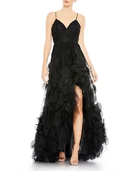 Mac Duggal Women's Embellished Floral High Low Sleeveless Gown