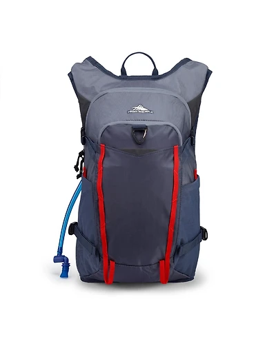 High Sierra Hydrahike 2.0 16L Hydration Water Backpack with Insulated Reservoir Pocket for Hiking, Running, Climbing, or Cycling, Gray & Red
