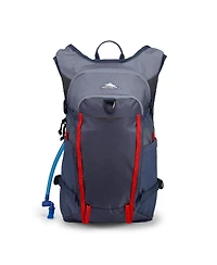 High Sierra Hydrahike 2.0 16L Hydration Water Backpack with Insulated Reservoir Pocket for Hiking, Running, Climbing, or Cycling, Gray & Red