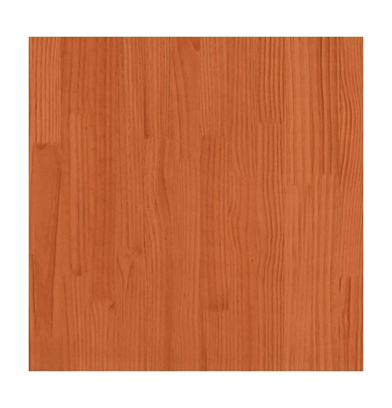 Patio Footstool Wax Brown Solid Wood Pine