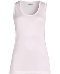 Lands' End Women's Silk Interlock Tank Top Sleeveless Long Underwear