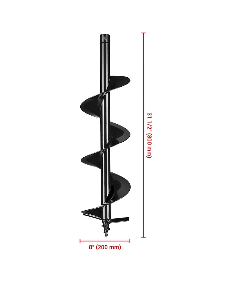 Yescom 8" Earth Auger Bit Bulb Planter Tool Planting Flower Fence Post Garden Spiral Hole Gardening Project