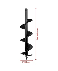 Yescom 8" Earth Auger Bit Bulb Planter Tool Planting Flower Fence Post Garden Spiral Hole Gardening Project