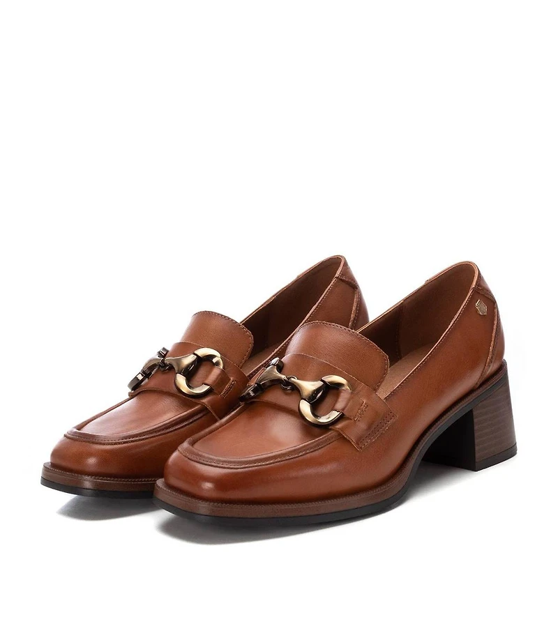 Carmela Leather Collection Women's Heeled Moccasins by Xti