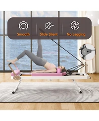 Streamdale Pilates core bed, foldable home high quality, yoga studio with the same commercial fitness equipment, pink