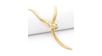 Snake Y Necklace with Cubic Zirconia Details