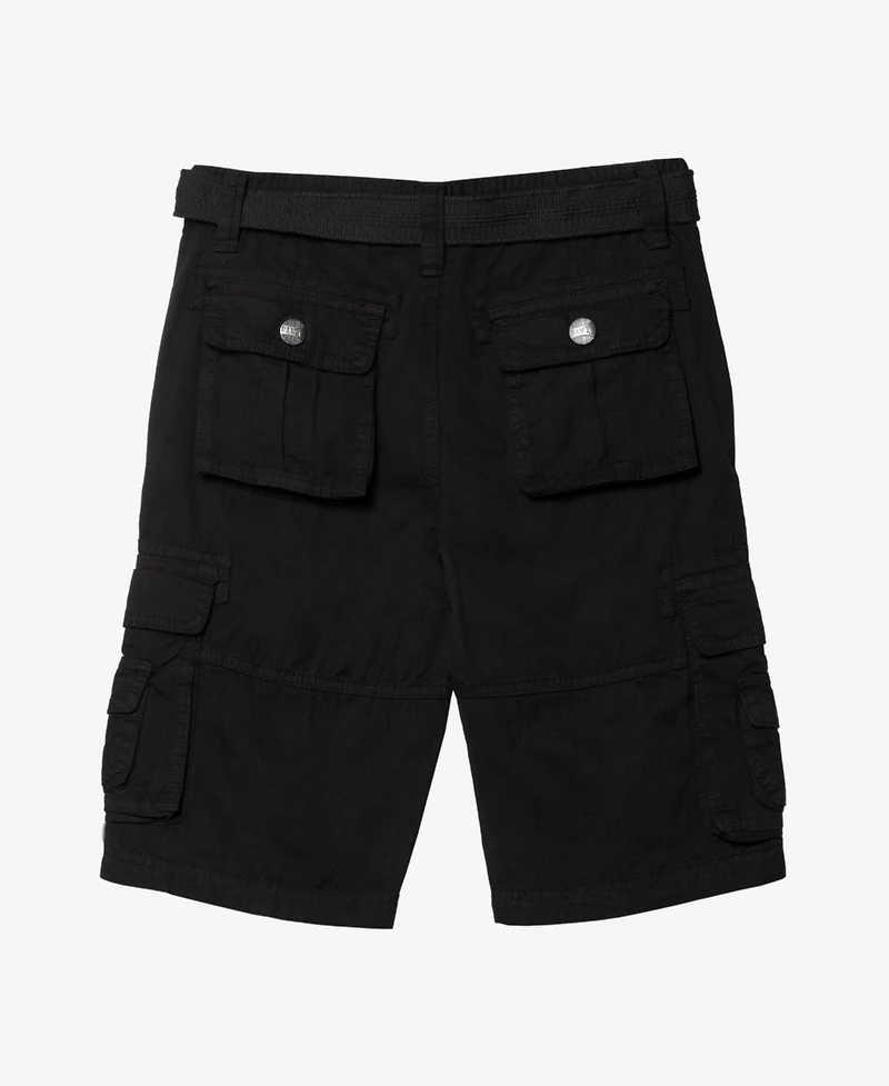 Boy's Belted Twill Cargo Shorts