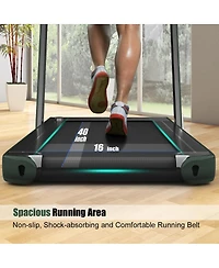 Gymax 2 1 Folding Treadmill 2.25HP Running Machine w/ Dual Display