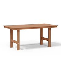 7-Piece Hdpe Outdoor Rectangular Patio Dining Table Set