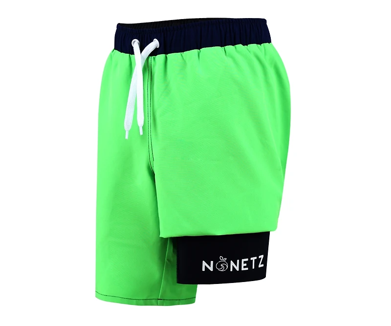 NoNetz Kids Wave Regular Fit 8" Inseam No Rash Swim Trunks