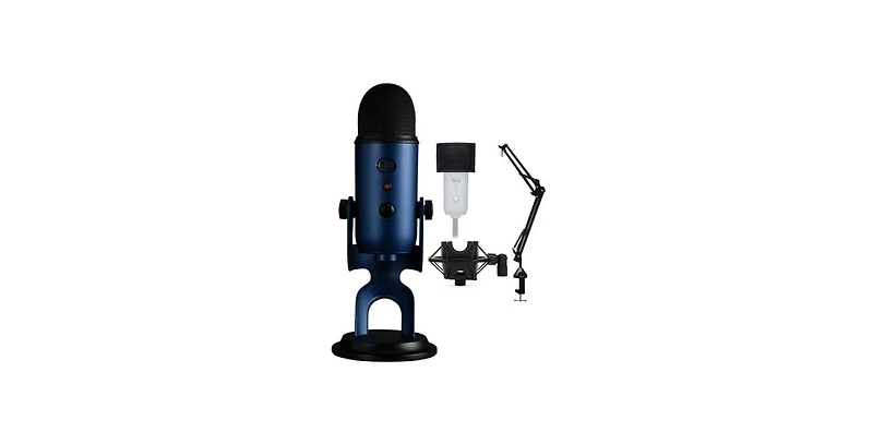 Blue Microphones Yeti Usb Microphone (Midnight Blue) Bundle
