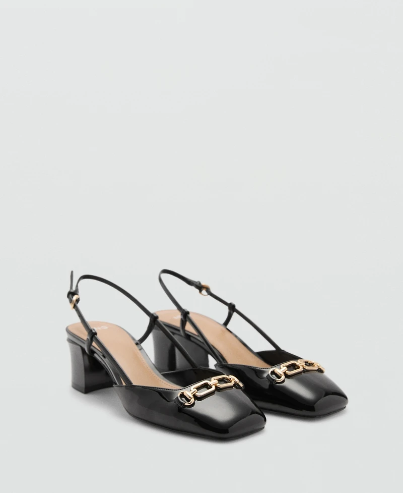 Mango Women's Link Detail Heeled Shoes