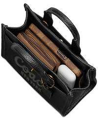 Coach Mini Leather Cargo Tote Bag 20