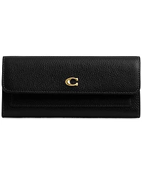 Coach Mila Leather Long Flap Wallet
