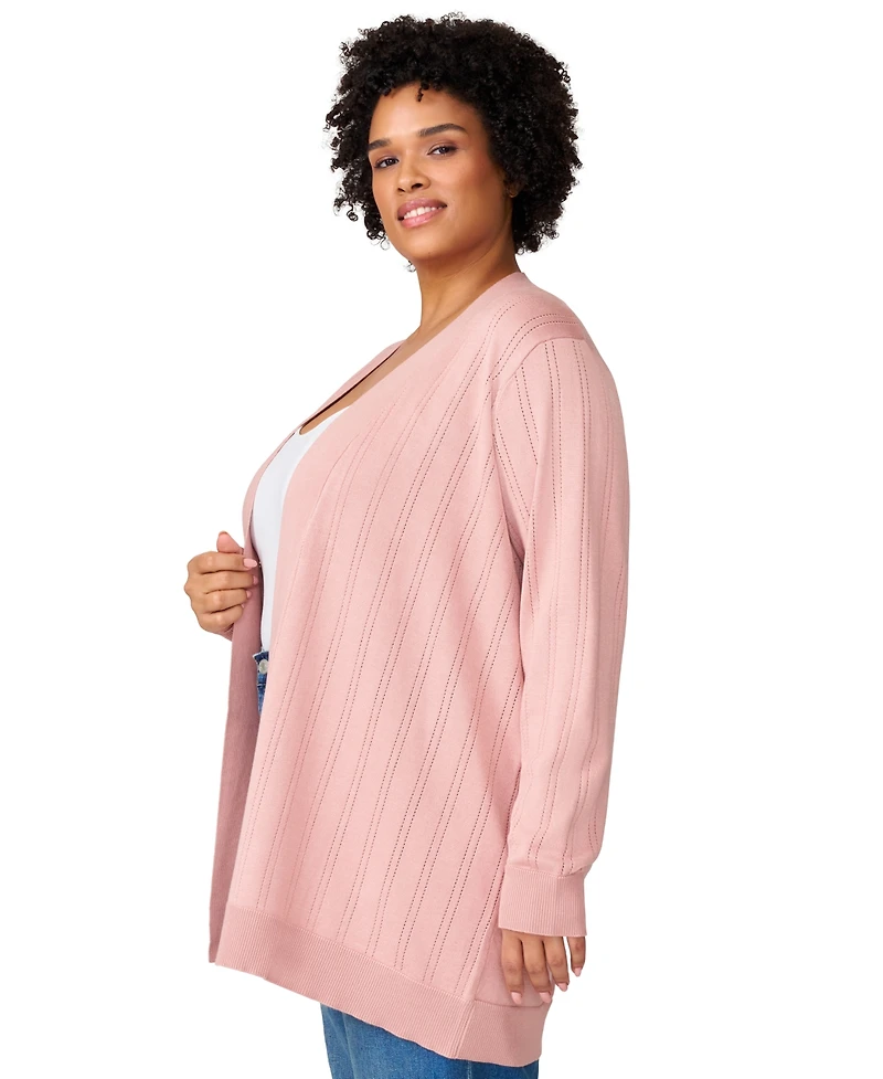 Melissa Paige Plus Open-Front Cardigan Sweater, Exclusively at Macy's