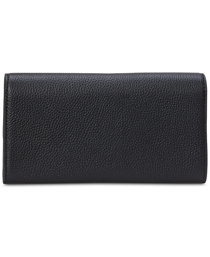 Lauren Ralph Pebbled Leather Cameryn Flap Wallet
