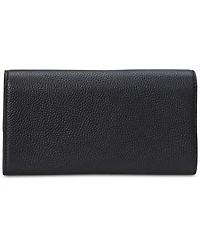 Lauren Ralph Pebbled Leather Cameryn Flap Wallet
