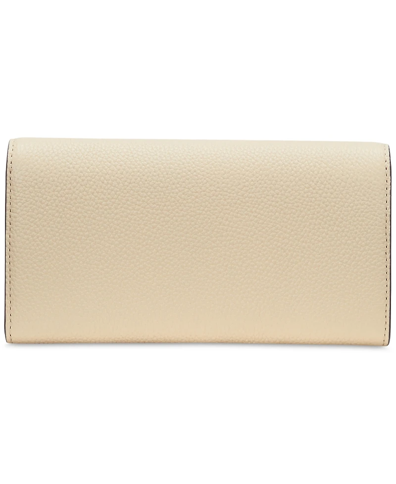 Lauren Ralph Pebbled Leather Cameryn Flap Wallet