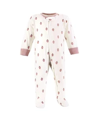 Hudson Baby Girls Cotton Preemie Sleep and Play
